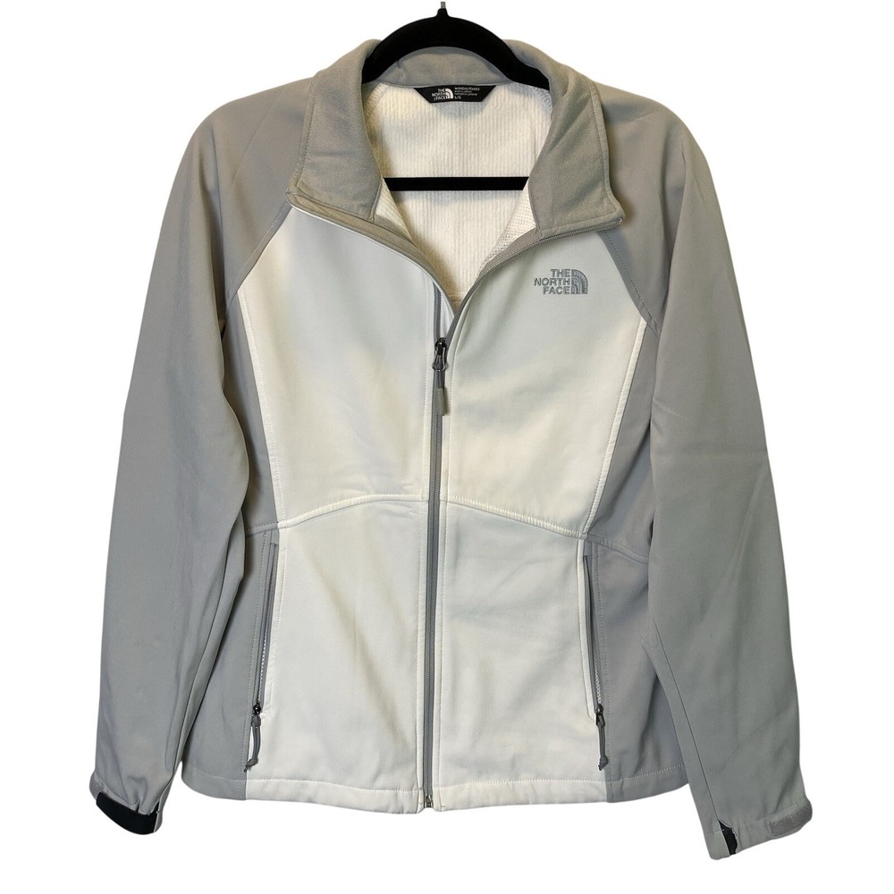 The North Face Women's Shellrock Jacket Large White Gray Full Zip Outdoor Coat